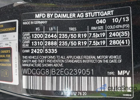 2014 Mercedes-Benz Glk 350 4Matic z USA, uszkodzony, nr VIN WDCGG8JB2EG239051